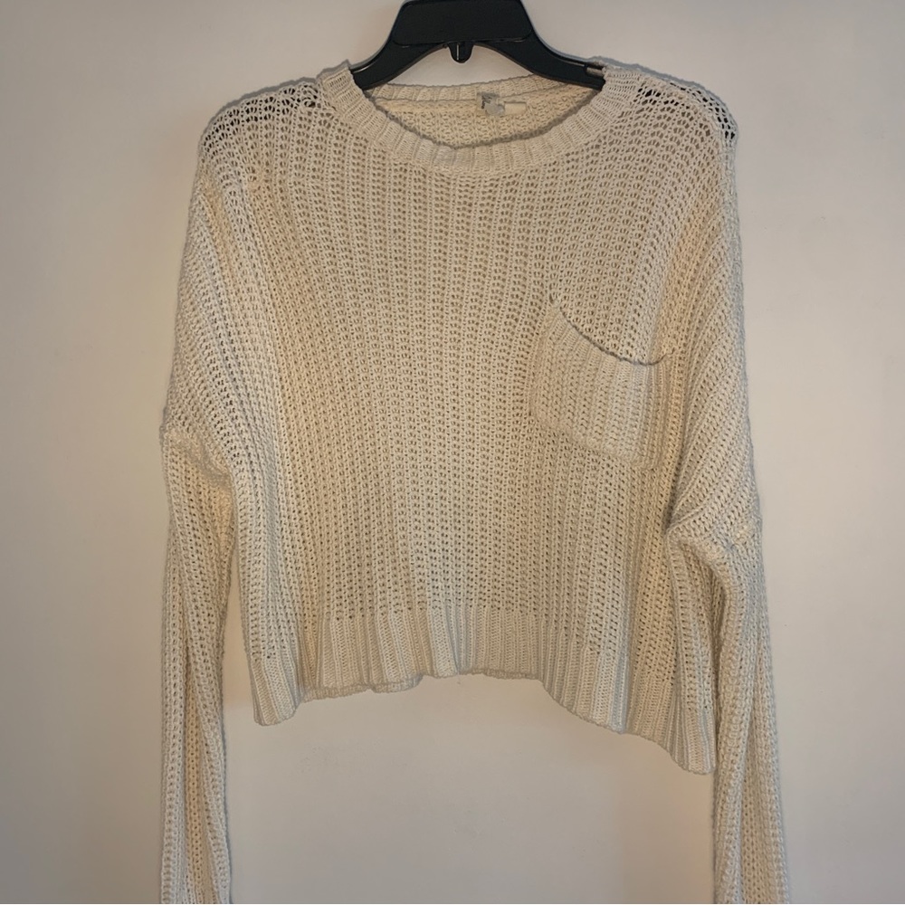 White Knit Sweater Size Small
